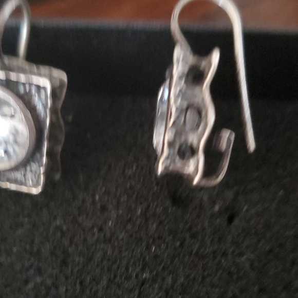 STERLING SILVER CZ EARRINGS - Picture 2 of 4